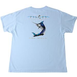 Vintage Y2K Pisces Sportfishing T-Shirt Men's XL Blue Pisces Fishing Cabo Mexico